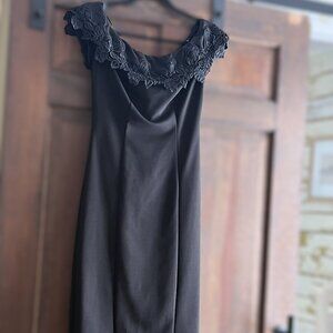 NWT Bisou Bisou Black Off-Shoulder Lace Dress –Elegant & Easy